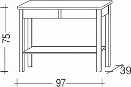 Konzolový stolek Sweng BÍLÝ č.3