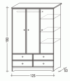 Šatní skříň Natali č.2