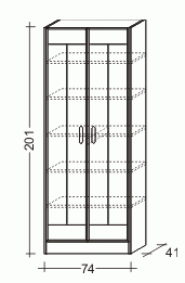 Šatní skříň LARA 2-dvéřová č.2