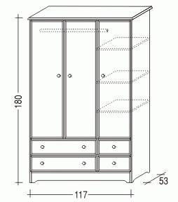Šatní skříň Dona III. č.2