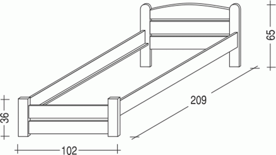 Postel Thorsten 90 Nízké čelo č.2
