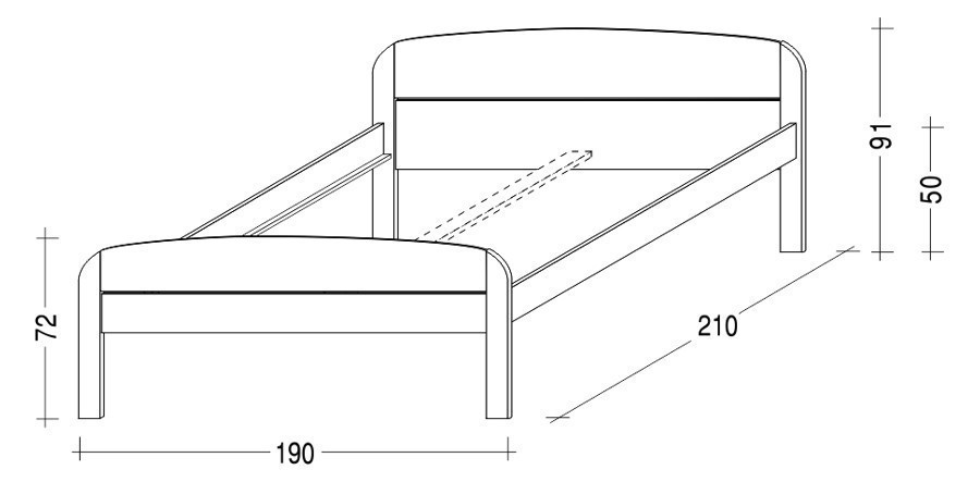 Postel Berghen 180 Senior - smrk přírodní č.3
