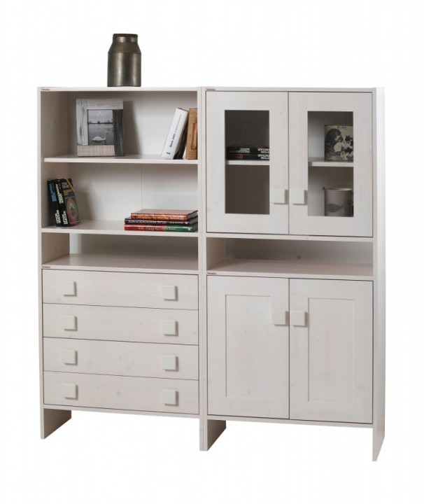 Komoda Sendy Alfa prosklená BÍLÁ č.2