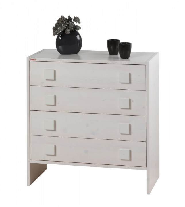 Komoda Sendy Alfa zásuvková BÍLÁ