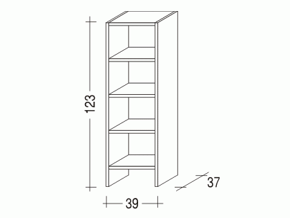 Komoda Sendy Beta policová malá BÍLÁ č.2