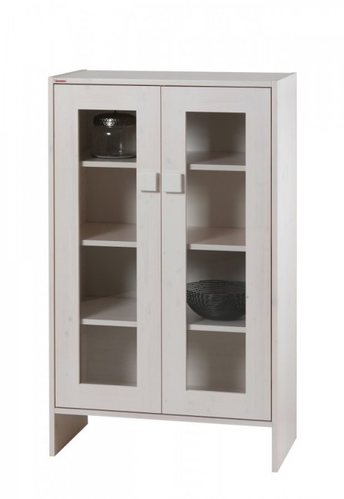 Komoda Sendy Beta prosklená BÍLÁ