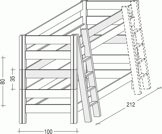 Spojovací díl Sendy 35+schůdky BÍLÝ č.2