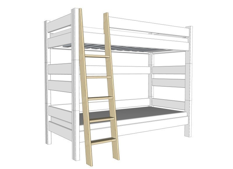 Žebřík Sendy - výška 180 cm BÍLÝ