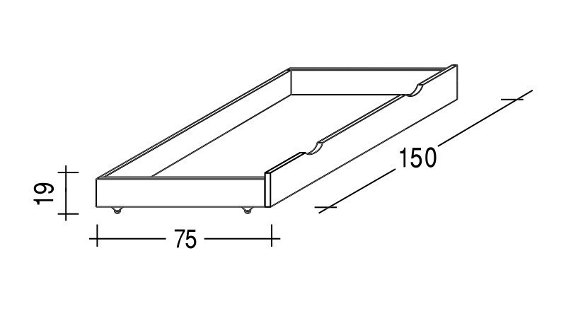 Úložný prostor 3/4 BÍLÝ