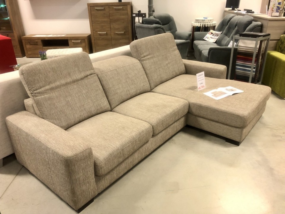 Béžová pohovka ve tvaru L - AKCE č.3