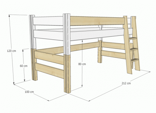 Zvyšující díl + schůdky Sendy č.3