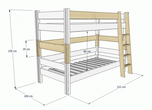 Spojovací díl Sendy 35 + schůdky - Smrk přírodní č.2