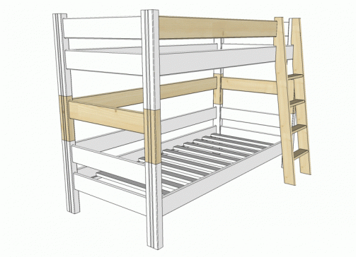Spojovací díl Sendy 35 + schůdky - Smrk přírodní č.3
