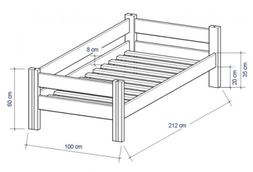 Postel Sendy 90 - Smrk/Bílá č.4