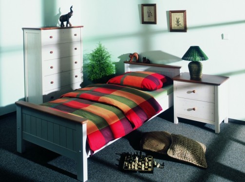 Postel Anny 90 bílo-hnědá