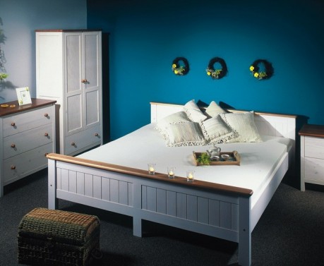 Postel Anny 180 bílo-hnědá