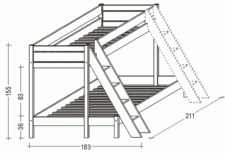 Etážová postel Terry č.2