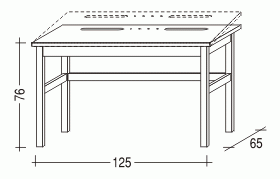 Psací stůl Mario náklopný č.3