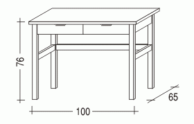 Psací stůl Mario zásuvkový Native č.4