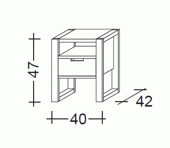 Noční stolek Rhino oak č.2