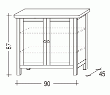 Komoda dvířková Anny č.2