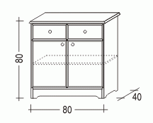 Komoda dvířková Gazel č.2
