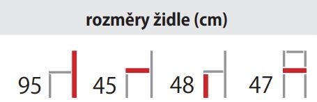 Židle SILVANA masivní sedák č.3