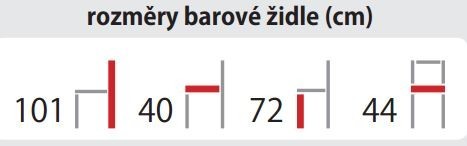 Barová židle PAYSANE masivní sedák č.3