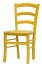 Židle PAYSANE žlutá - masivní sedák