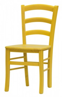 Židle PAYSANE žlutá - masivní sedák