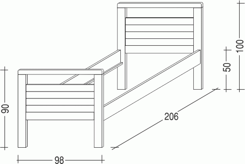 Postel Theo - smrk bělený č.5